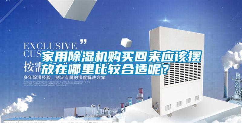 家用除濕機購買回來應該擺放在哪里比較合適呢？