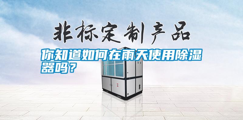 你知道如何在雨天使用除濕器嗎？