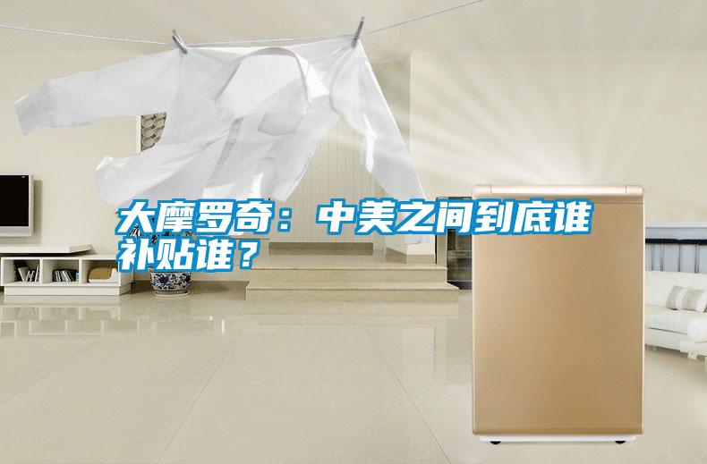 大摩羅奇：中美之間到底誰補(bǔ)貼誰？