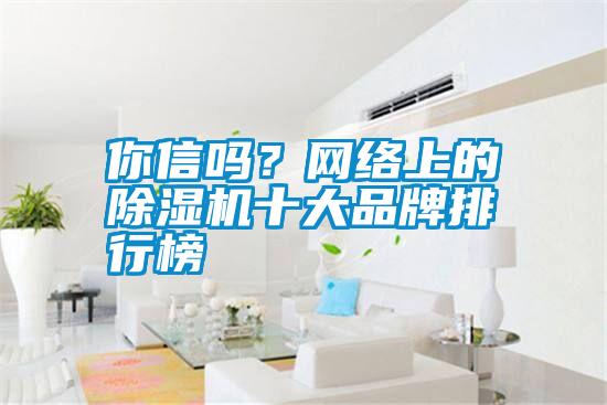 你信嗎？網(wǎng)絡上的除濕機十大品牌排行榜