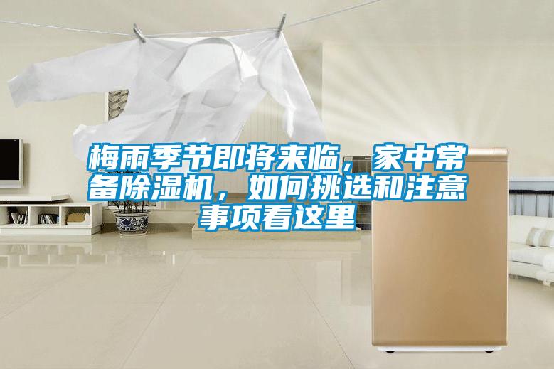 梅雨季節即將來臨，家中常備除濕機，如何挑選和注意事項看這里