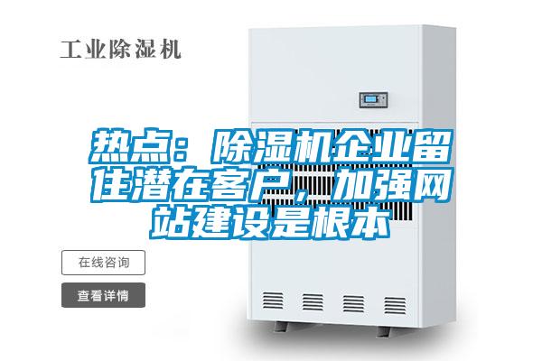 熱點(diǎn)：除濕機(jī)企業(yè)留住潛在客戶，加強(qiáng)網(wǎng)站建設(shè)是根本