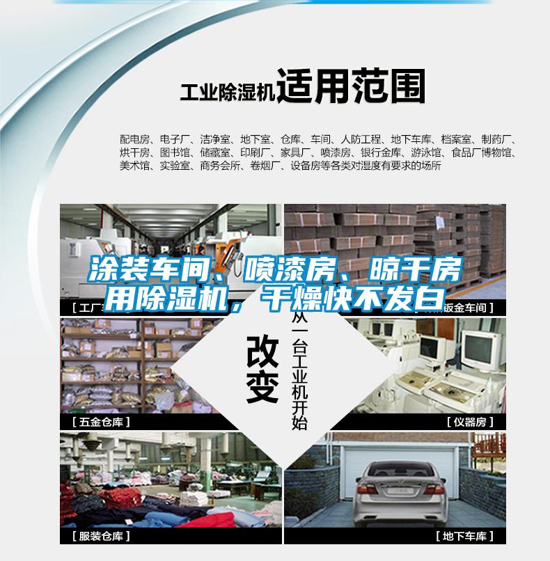 涂裝車間、噴漆房、晾干房用除濕機，干燥快不發白