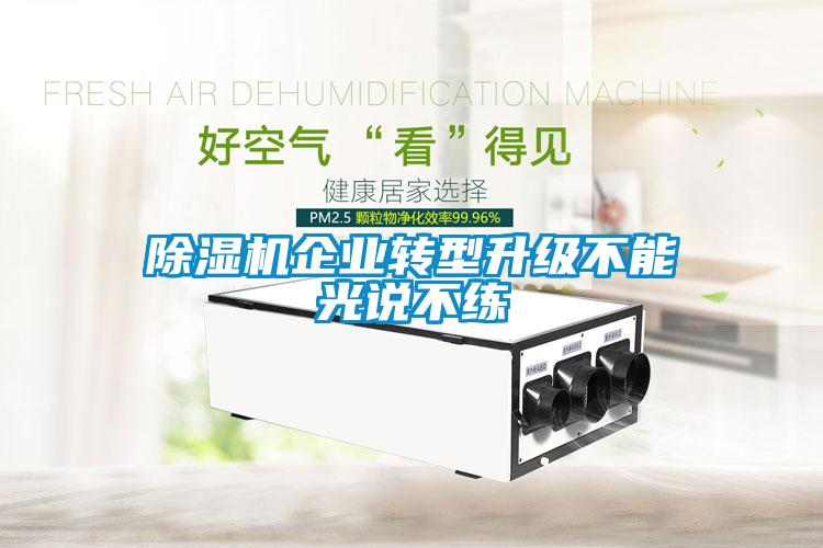 除濕機企業轉型升級不能光說不練