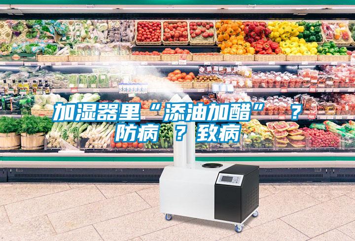 加濕器里“添油加醋” ？防病 ？致病