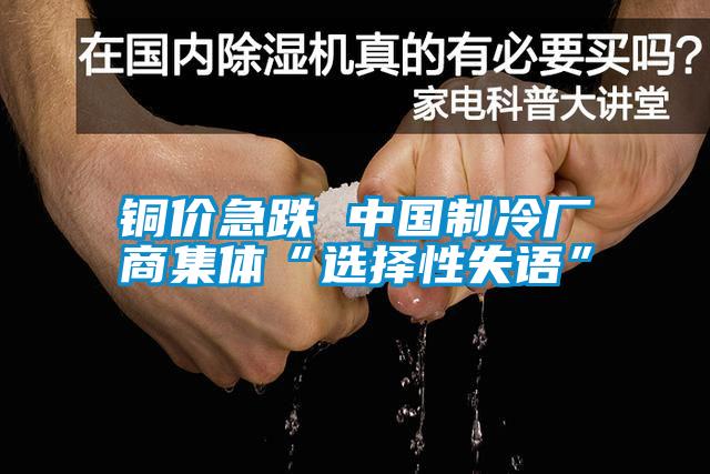 銅價(jià)急跌 中國制冷廠商集體“選擇性失語”
