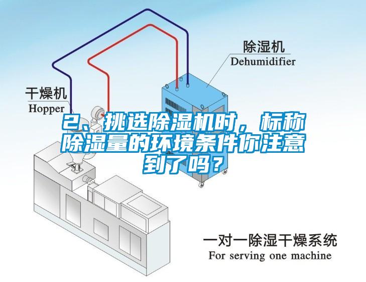 2、挑選除濕機(jī)時，標(biāo)稱除濕量的環(huán)境條件你注意到了嗎？