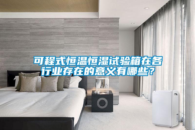 可程式恒溫恒濕試驗箱在各行業存在的意義有哪些？