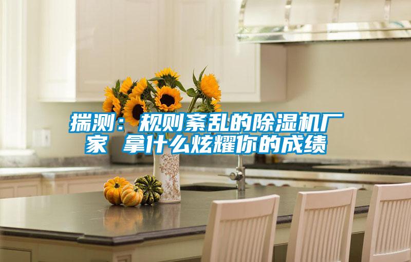揣測：規則紊亂的除濕機廠家 拿什么炫耀你的成績