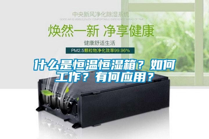 什么是恒溫恒濕箱？如何工作？有何應用？