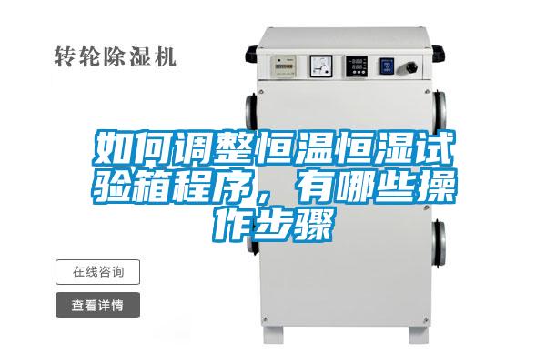 如何調(diào)整恒溫恒濕試驗(yàn)箱程序，有哪些操作步驟