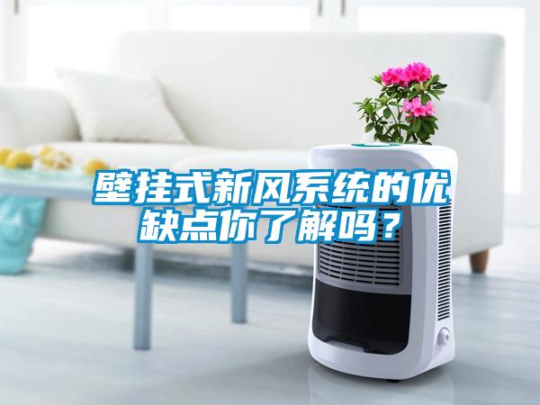 壁掛式新風系統的優缺點你了解嗎？