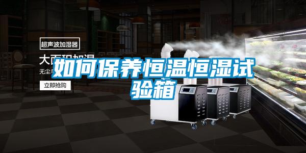 如何保養恒溫恒濕試驗箱