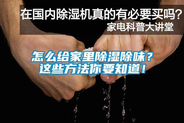 怎么給家里除濕除味？這些方法你要知道！
