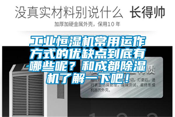 工業恒濕機常用運作方式的優缺點到底有哪些呢？和成都除濕機了解一下吧！