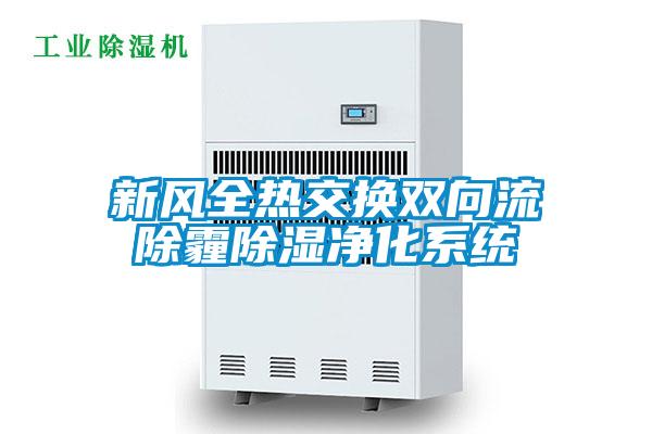 新風全熱交換雙向流除霾除濕凈化系統