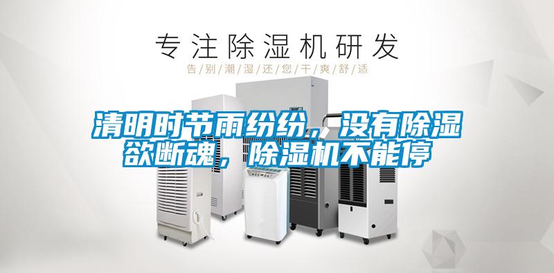 清明時節雨紛紛，沒有除濕欲斷魂，除濕機不能停