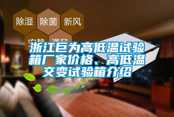 浙江巨為高低溫試驗(yàn)箱廠家價(jià)格、高低溫交變?cè)囼?yàn)箱介紹
