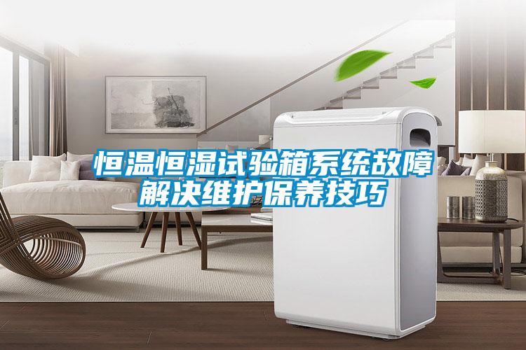 恒溫恒濕試驗箱系統(tǒng)故障解決維護(hù)保養(yǎng)技巧