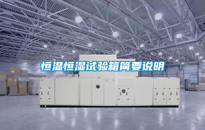 恒溫恒濕試驗(yàn)箱簡要說明