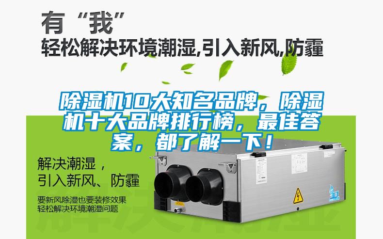除濕機10大知名品牌，除濕機十大品牌排行榜，最佳答案，都了解一下！