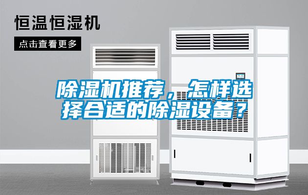 除濕機推薦，怎樣選擇合適的除濕設備？