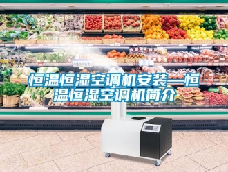 知識百科恒溫恒濕空調機安裝—恒溫恒濕空調機簡介