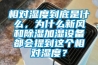 相對濕度到底是什么，為什么新風和除濕加濕設備都會提到這個相對濕度？